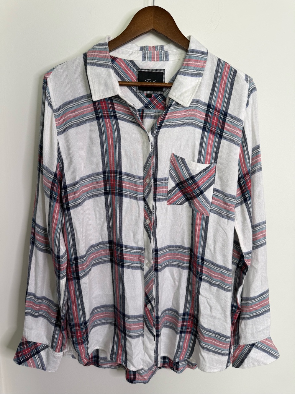 Rails Plaid Flannel Button Down Size Large